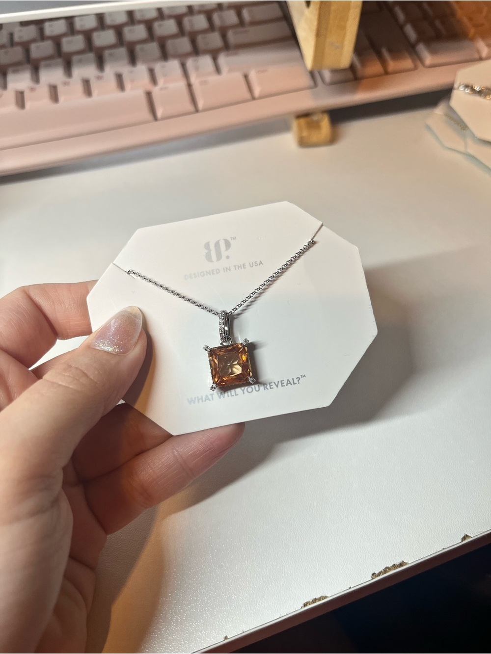 NK45061 Radiant Journey Necklace on  Rhodium Plating
